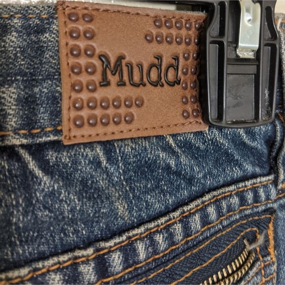 Mudd Women's Jean Blue Lightly Distressed Low Rise Buttons Y2K 90s Size 7 - Picture 11 of 12